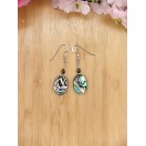Abalone/Paua Shell and Swarovski Crystal Earrings